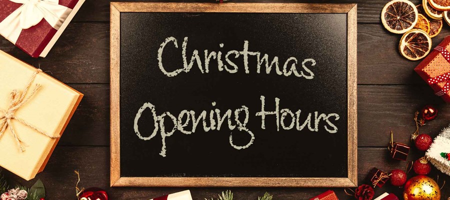 Christmas Opening Hours 2025